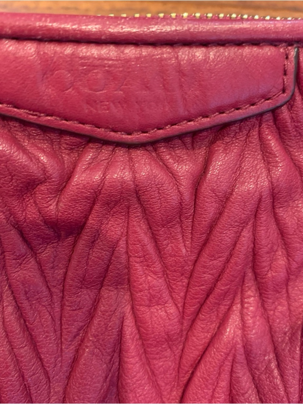 COACH Madison Gathered Convertible Hobo Bag Raspberry AUTHENTIC - Picture 5 of 16